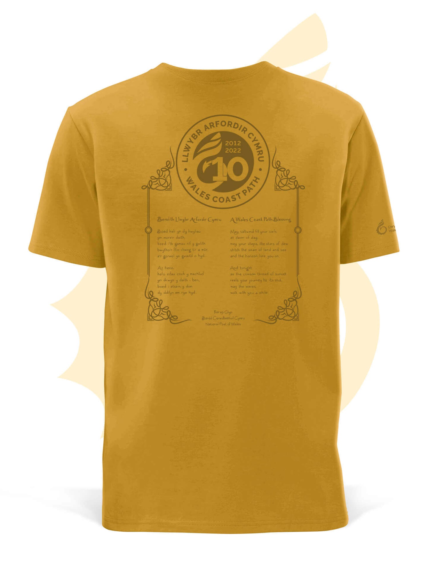 Mustard Blessing T-Shirt - Back - Wales Coast Path