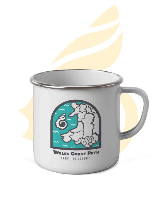 Enjoy The Journey Enamel Mug | English | Wales Coast Path